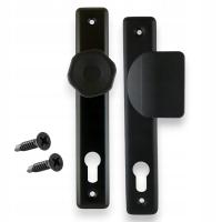 KLAMKA GAŁKA POCHWYT CZARNA 90 MM UCHWYT DO DRZWI BRAMY BRAMKI FURTKI