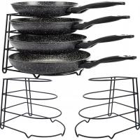 БОЛЬШОЙ СТЕЛЛАЖ ДЛЯ ХРАНЕНИЯ КАСТРЮЛЬ, ОРГАНАЙЗЕР, ПОЛКА ДЛЯ СУШКИ КРЫШЕК, СТАЛЬНОЙ ЧЕРНЫЙ