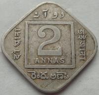 Британская Индия-2 Annas-1929-George V