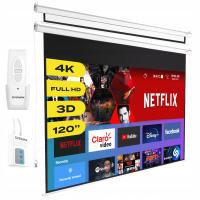 Электрический настенный проекционный экран 120