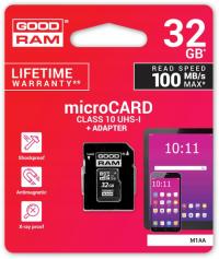 Karta pamięci microSD 32GB GOODRAM Adapter 100MB