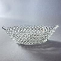 ZABYTKOWA SZKLANA PATERKA ŻARDINIERA STREIT HORTENSJA 1900r