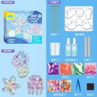 Kids DIY Crystal Glue Key chain Art Craft Set for Girls birthday Gift