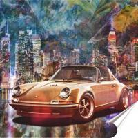 Porsche Plakat Samoprzylepny-Folia (motyw metalowego szyldu)#14606