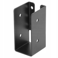 24 SZT. Ukryty wieszak na belki stropowe 5x9,3 cm Czarny metalowy, 10