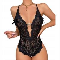 KORONKOWE BODY Z OTWARTYM KROKIEM EROTYCZNA BIELIZNA WALENTYNKI XL
