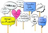 GADŻETY DO ZDJĘĆ FOTOBUDKA Śmieszne teksty