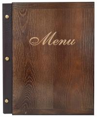 Крышка карты меню А4 деревянная для ресторана
