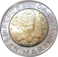 500 Lirów 1999 Mennicza (UNC)