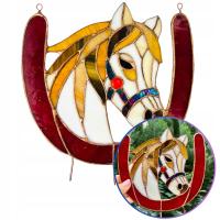 Wieszak na Klucze z Koniem w Technice Tiffany prezent dla pasjonatów koni