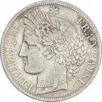 18.FRANCJA, 5 FRANKÓW 1849 A