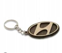 Drewniany Brelok z Marką Samochodu Hyundai