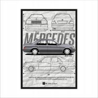 Obraz na ścianę grafika MERCEDES CLASSIC W124