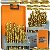 WIERTŁA TYTANOWE DO METALU ZESTAW WIERTEŁ 29 SZTUK 1,5-12,7 29 PCS BLACK
