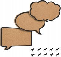 3x TABLICA KORKOWA MAŁA ZESTAW DO DOMU BIURA SZKOŁY 3 SZTUKI + PINEZKI 10x