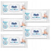 5x60 Chusteczki Nawilżane AQUA WIPES dla Dzieci Mokre 99% Pure Water