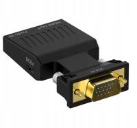 Adapter konwerter VGA D-SUB do HDMI + dźwięk audio