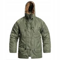 Зимняя куртка с капюшоном Аляска Mil-Tec N3B парка-Зеленый S