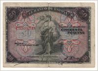 5.hy.Hiszpania, 50 Peset 1906 rzadki, St.3/3+