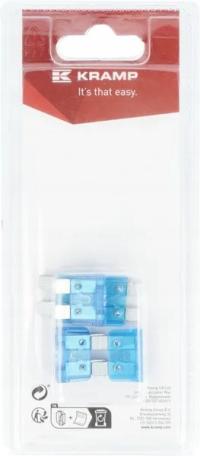 Bezpiecznik 15A x 20 mm, płaski (6) Kramp Blister