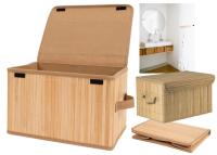 KOSZYK BAMBUSOWY ORGANIZER PUDEŁKO DO PRZECHOWYWANIA SKŁADANE 32 CM