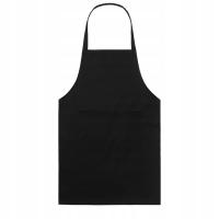 Wodoodporny monochromatyczny fartuch kuchenny czarny