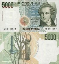 Włochy - Italy 1985 - 5000 lire - Pick 111 UNC