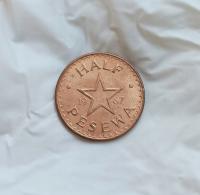GHANA - 1/2 HALF PESEWA 1967 - piękna