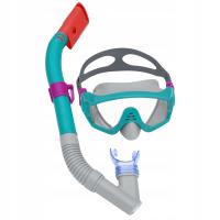 Zestaw do nurkowania pływania rurka + maska turkusowy Bestway