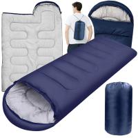 ŚPIWÓR CIEPŁY MUMIA KOŁDRA TURYSTYCZNY LEKKI 2w1 KAPTUR POKROWIEC 210x70 cm