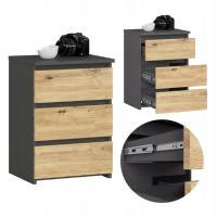 Прикроватный шкаф для детской комнаты серый artisan