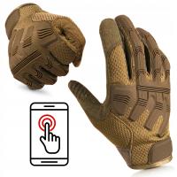 Rękawice TAKTYCZNE Dotykowe Survival Bojowe Wojskowe BEŻOWE