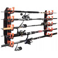 WIESZAK NA WĘDKI UCHWYT NA 10 WĘDEK SUFITOWY ŚCIENNY GARAŻOWY +KOŁKI MONTAŻ