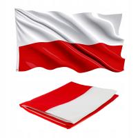 Flaga Polski na maszt 90 x 150 cm jednowarstwowa z dwoma oczkami