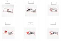 Информационные / горизонтальные наклейки