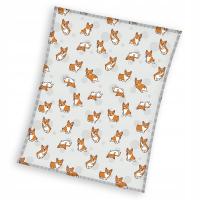 KOC CORAL FLANELOWY PIES PIESKI WELSH CORGI 130x170 cm