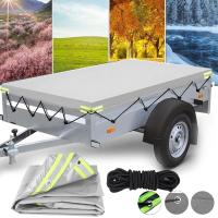 PLANDEKA NA PRZYCZEPĘ 2M X 1.1M SZAROŚĆ MOCNE OKRYCIE PŁACHTA GRUBA