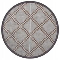 Dywan na zewnątrz, brązowy, Ø120 cm, PP