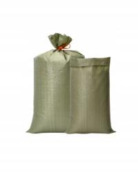 Worki polipropylenowe, 65x105, 100 szt, zielone, MOCNE + SZNUREK GRATIS