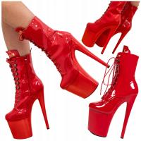 Туфли для танцев на шесте на высоком каблуке эротические красные р. 36