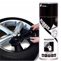 Guma w sprayu Maston Rubber Comp czarny matowy 400 ml + Ścierka Lens Renewal żółta 30x30cm