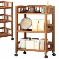 MOBINY КУХОННЫЙ ШКАФ БАМБУКОВЫЙ СТЕЛЛАЖ 3 УРОВНЯ ПОЛКИ