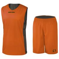 Dwustronny komplet Koszykarski SPORTIKA Assen Set reversibile black/orange