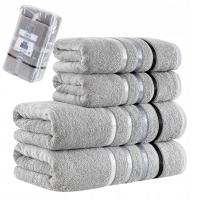4x ręczniki bawełniane 50x80 70x140 zestaw komplet kąpielowe BALE szare