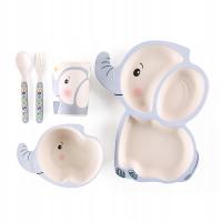 Future Baby столовая посуда набор 5 шт слон тарелка чашка столовые приборы