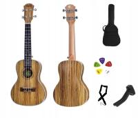 Ukulele koncertowe Taste + dodatki - drewno exotic!