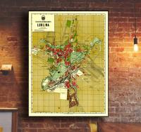 Stary plan Lublin 1931r. 120x90cm