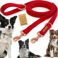 WELUROWA SMYCZ REGULOWANA DLA PSA PRZEPINANA NA TRENING SPACER WELUR