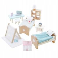Le Toy Van - Wooden Doll House Daisylane Children's Bedroom Play Set For Do