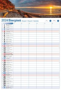 Календарь 2024 ежемесячный планировщик для заметок на 6 человек